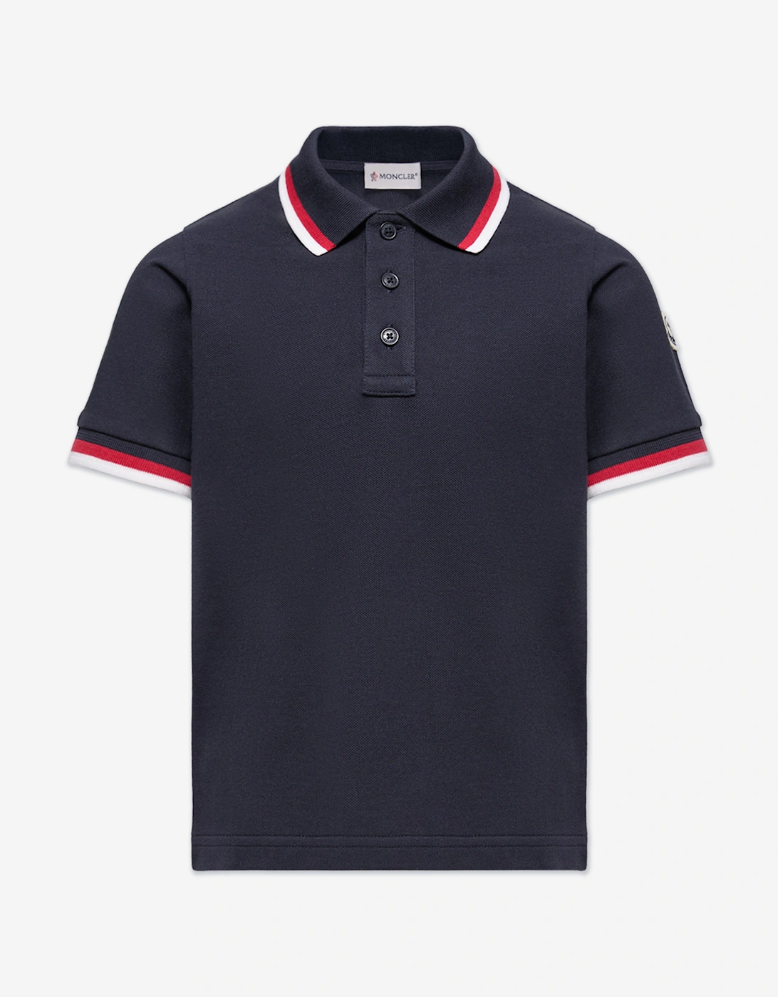 Enfant Boys Cotton Polo Shirt in Navy, 4 of 3