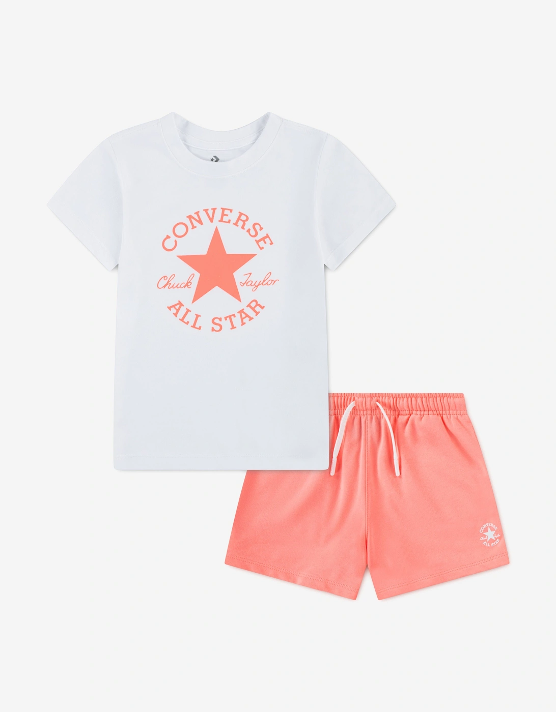 Girl's Converse Girls DCTP Classic T-Shirt and Shorts Set in Pink - Size: 15 years/13 years/14 years