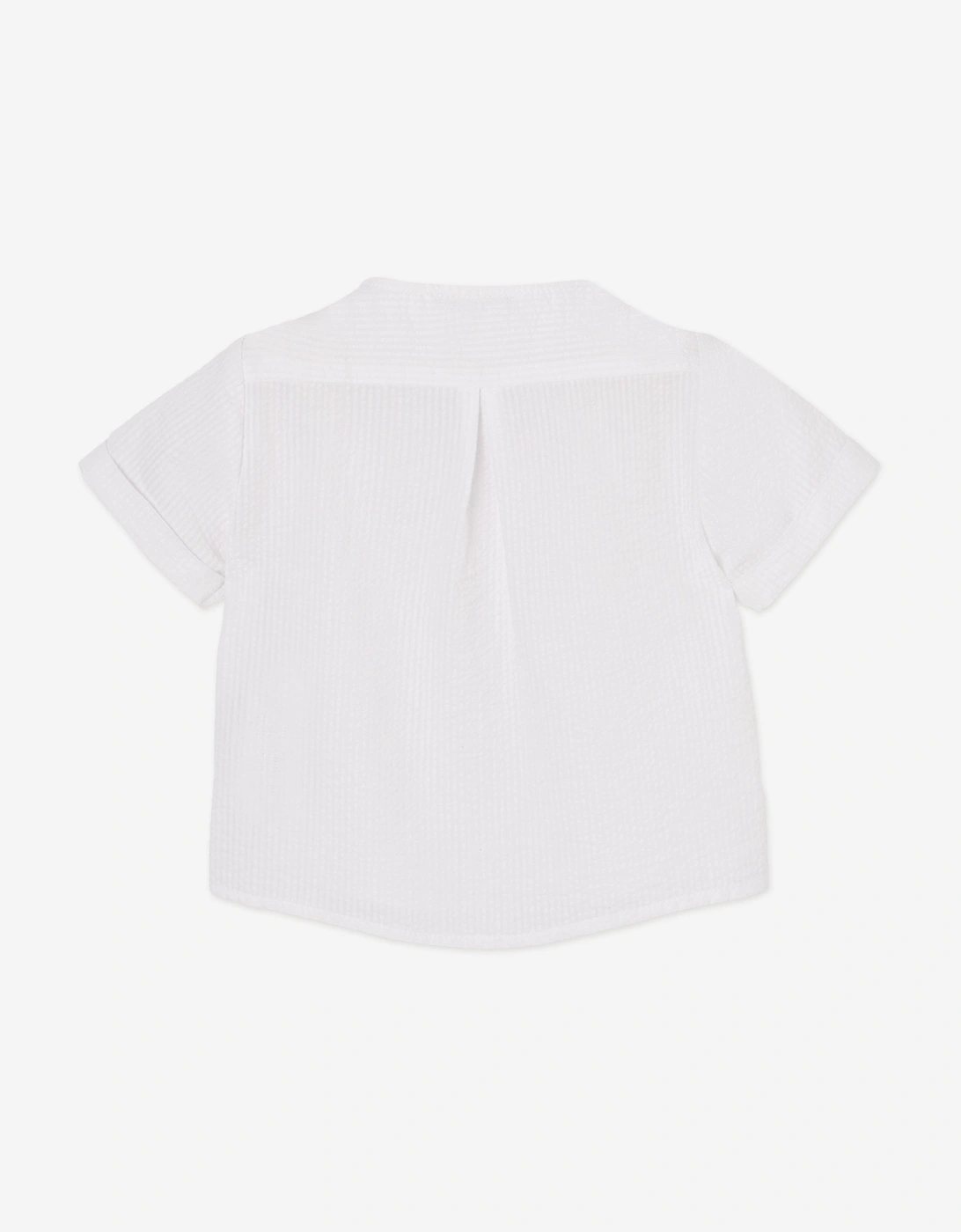 Boys Cotton and Linen Short Set in Blue