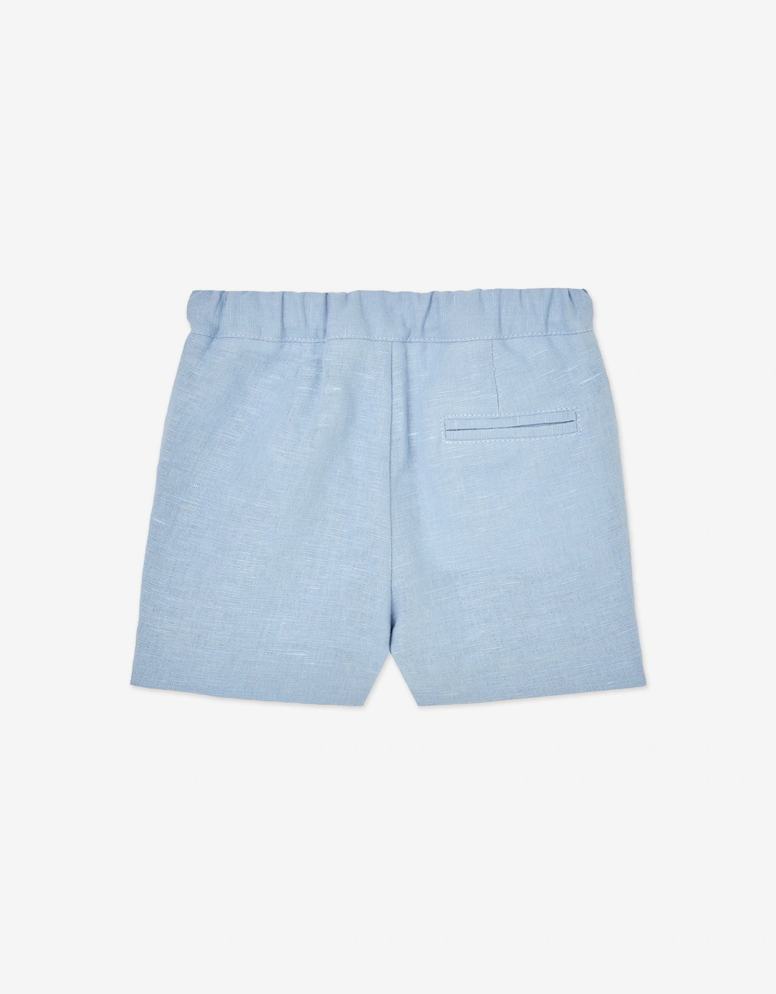 Boys Cotton and Linen Short Set in Blue