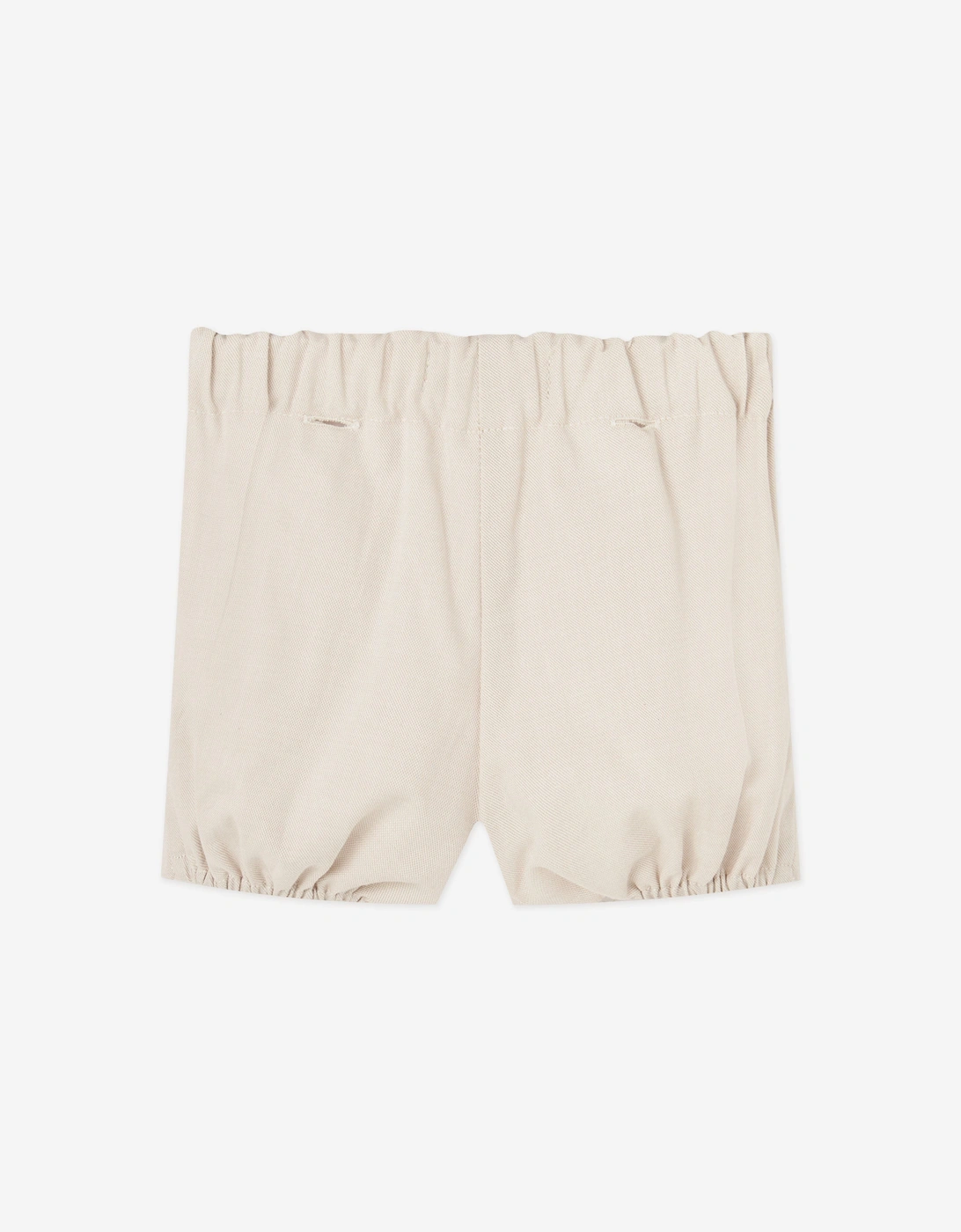 Baby Boys Cotton and Linen Woven Short Set in Beige