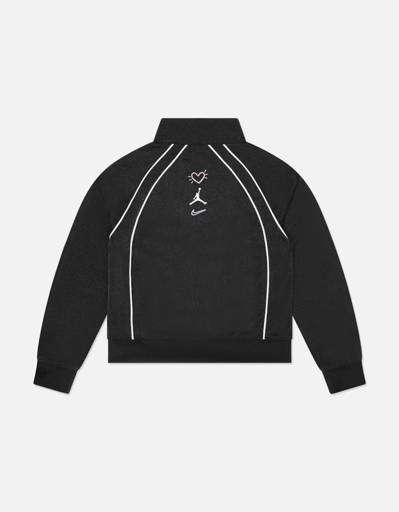 Jordan Girls Love Is In The "Air" Zip Top in Grey