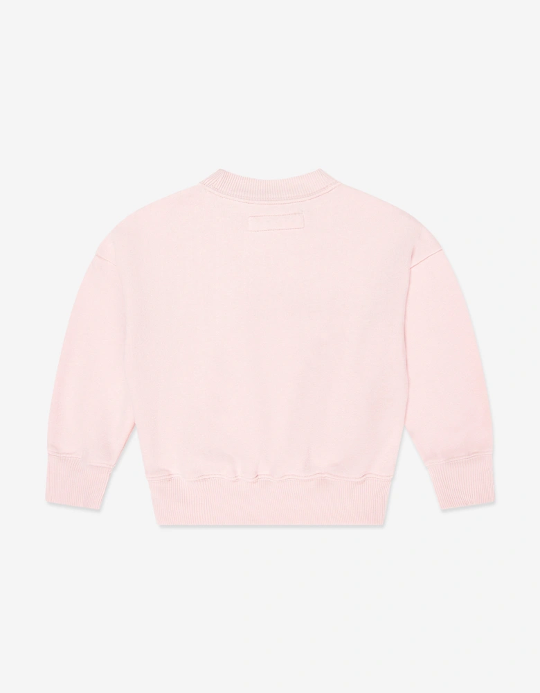 Girls NYC Gingham Sweatshirt in Pink
