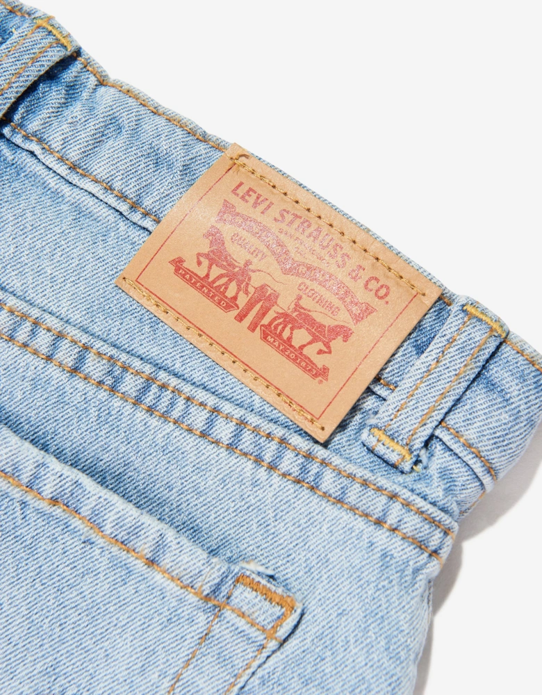 Girls Baggy Barrel Jeans in Blue