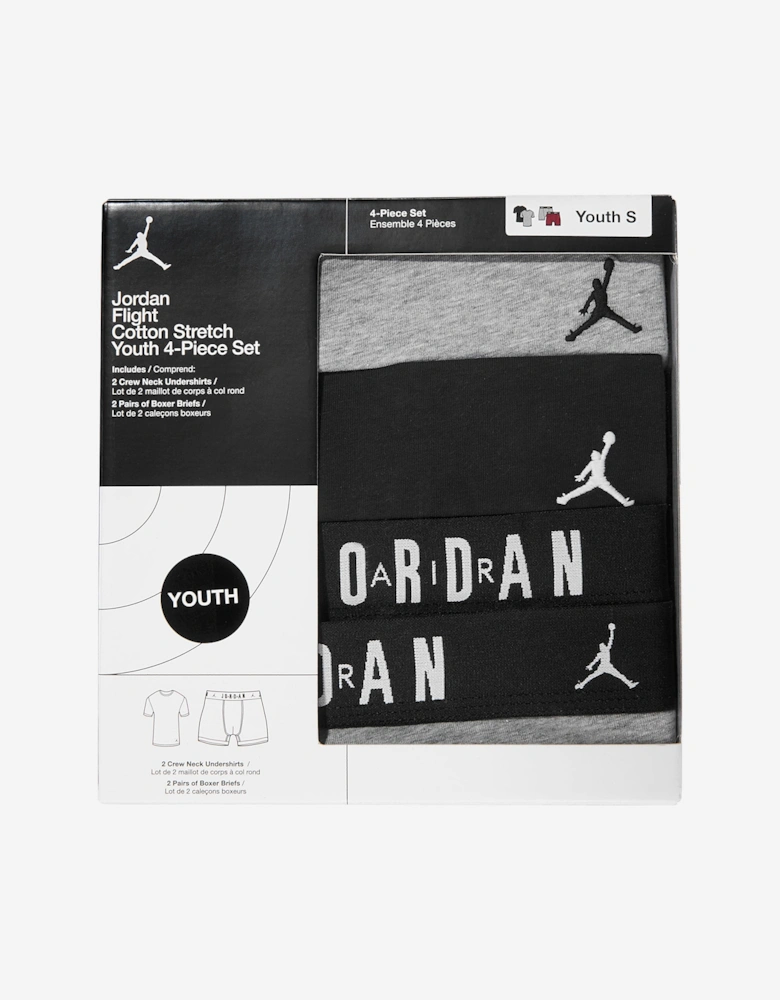 Jordan Boys 4 Piece Basics Pyjama Set in Red