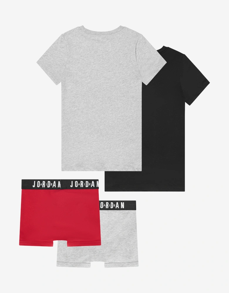 Jordan Boys 4 Piece Basics Pyjama Set in Red