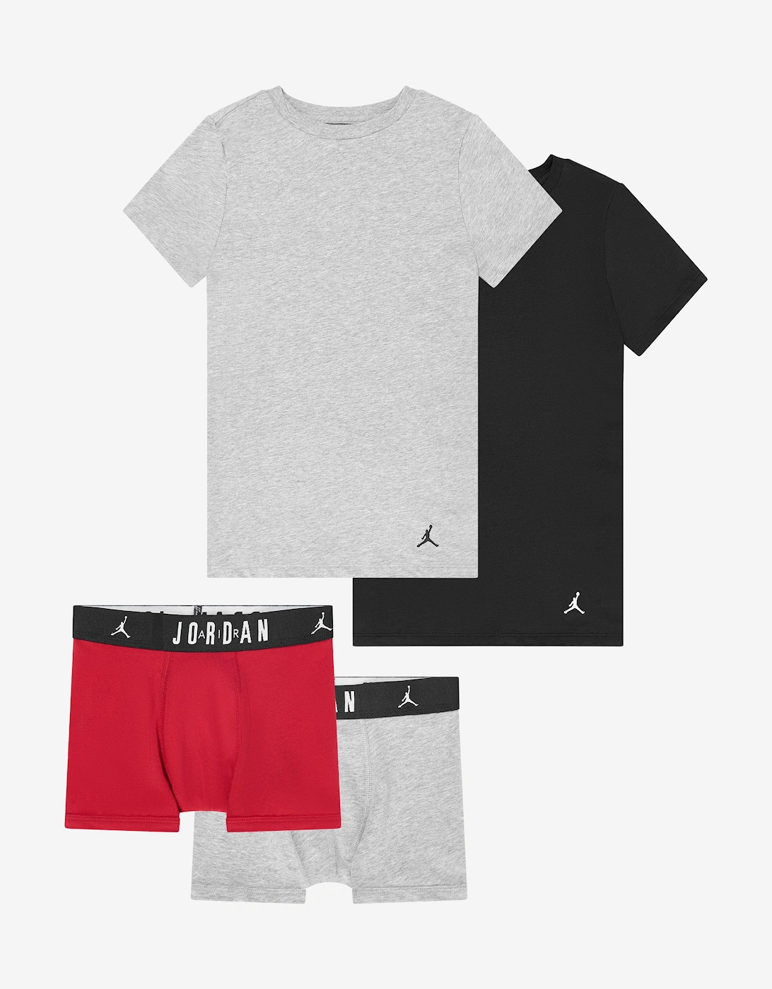 Jordan Boys 4 Piece Basics Pyjama Set in Red, 9 of 8