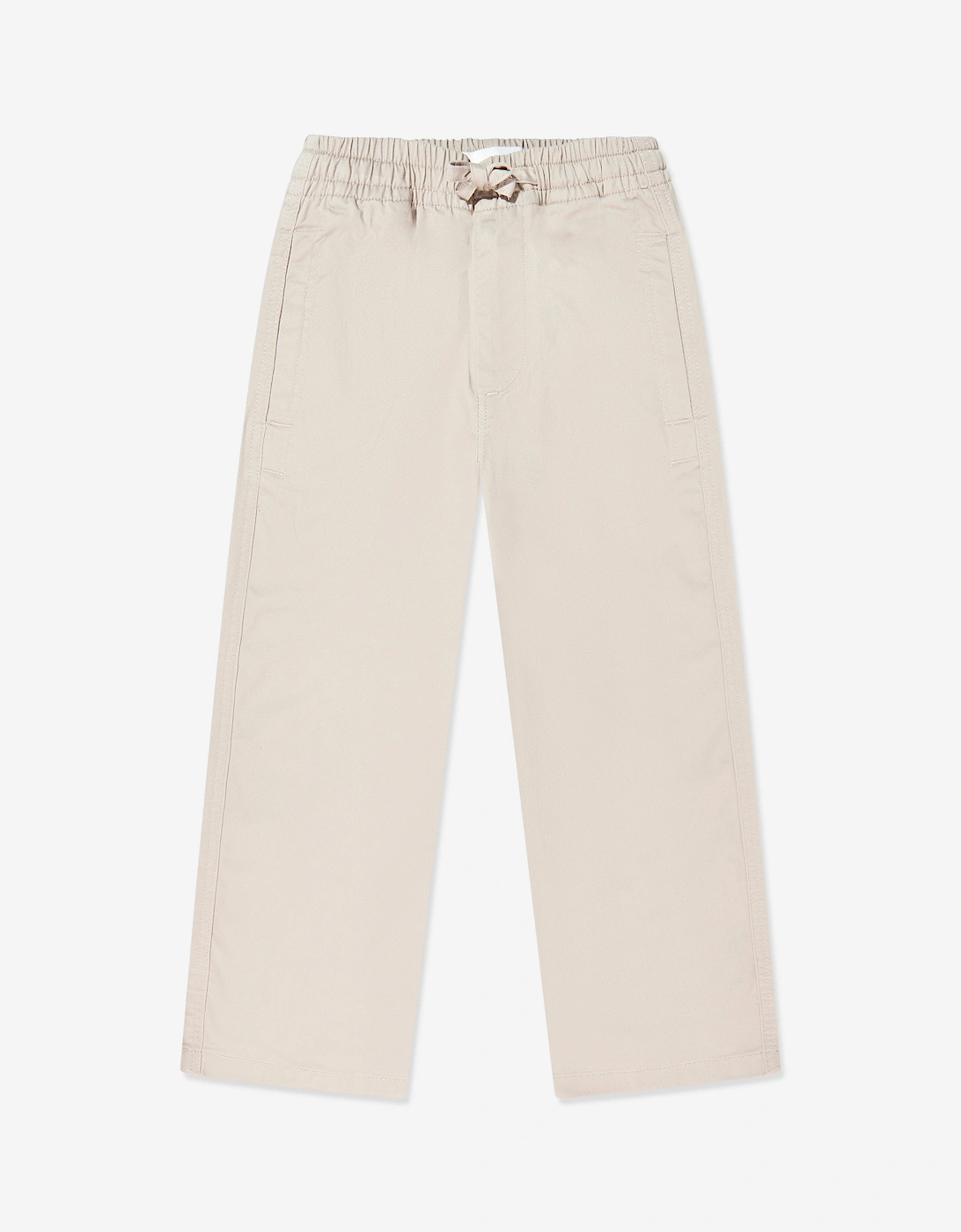 Abercrombie & Fitch Boys Cream 'S Baggy Chino Trousers In Beige - Size: 7 Years/8 Years Kids