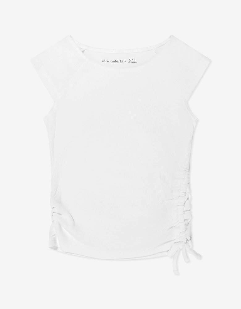 Girls Shoulder Play Top in White