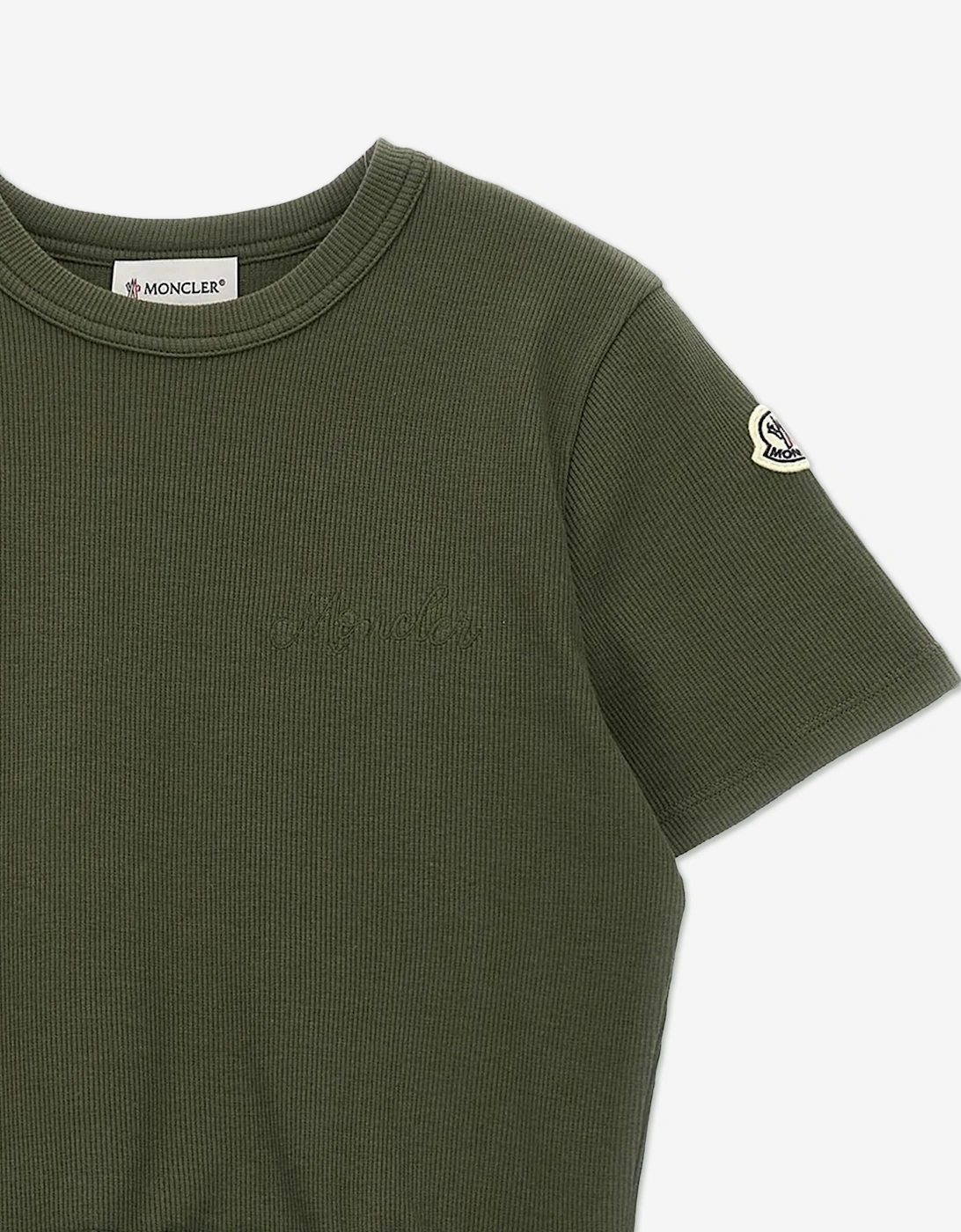 Enfant Girls Embroidered Flower T-Shirt in Green