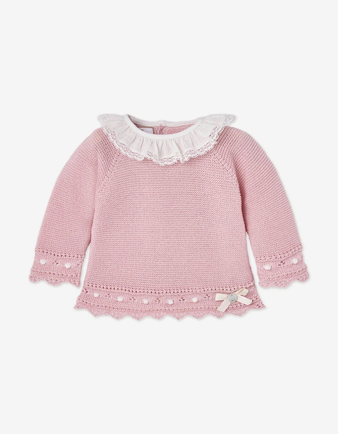 Baby Girls 2 Piece Cotton Knit Set in Pink