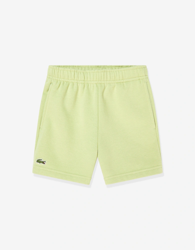Boys Core Fleece Shorts in Green