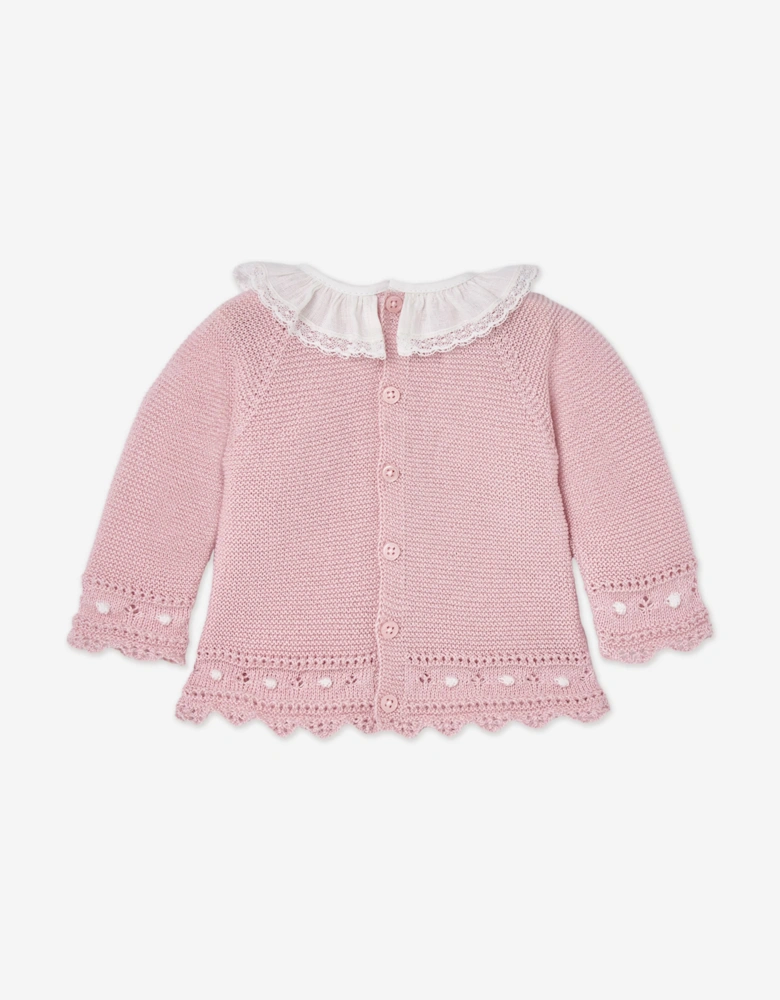 Baby Girls 2 Piece Cotton Knit Set in Pink