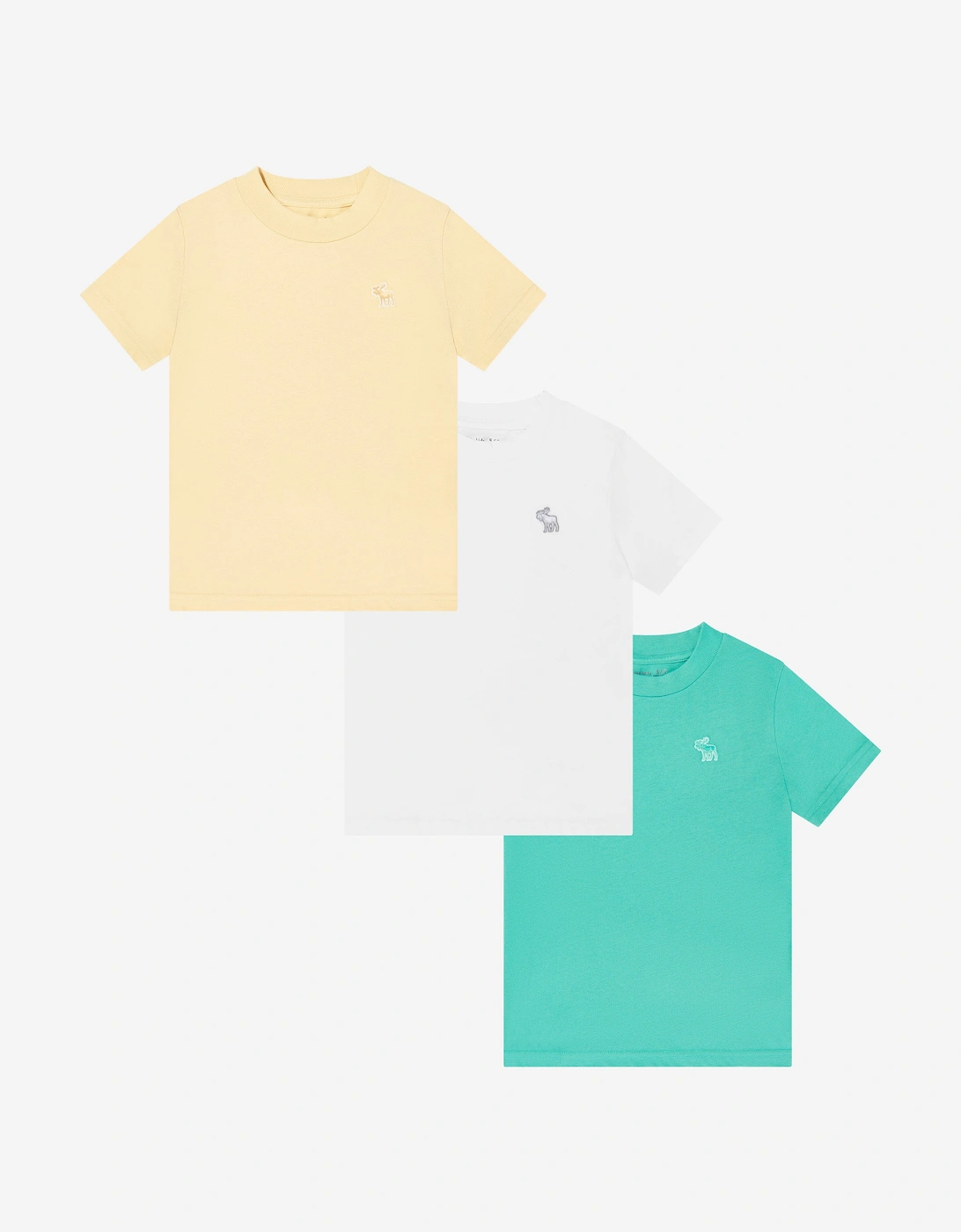Boys 3 Pack T-Shirt Set in Yellow, 7 of 6