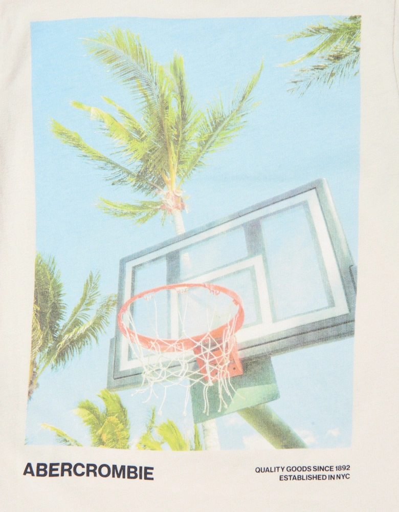 Boys Bank Shot T-Shirt in Ivory