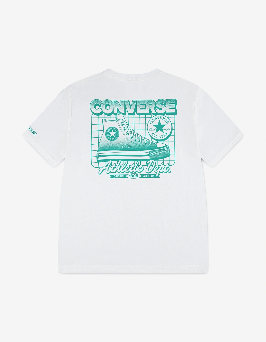 Boys Frontback Retro Sneaker T-Shirt in Ivory