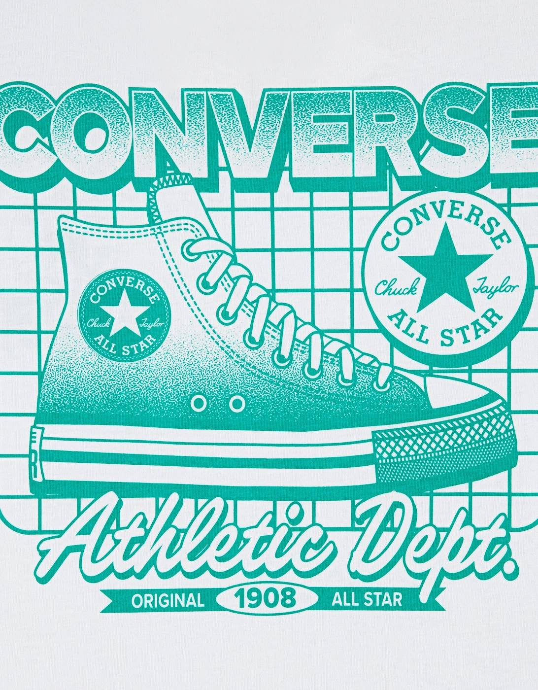 Boys Frontback Retro Sneaker T-Shirt in Ivory