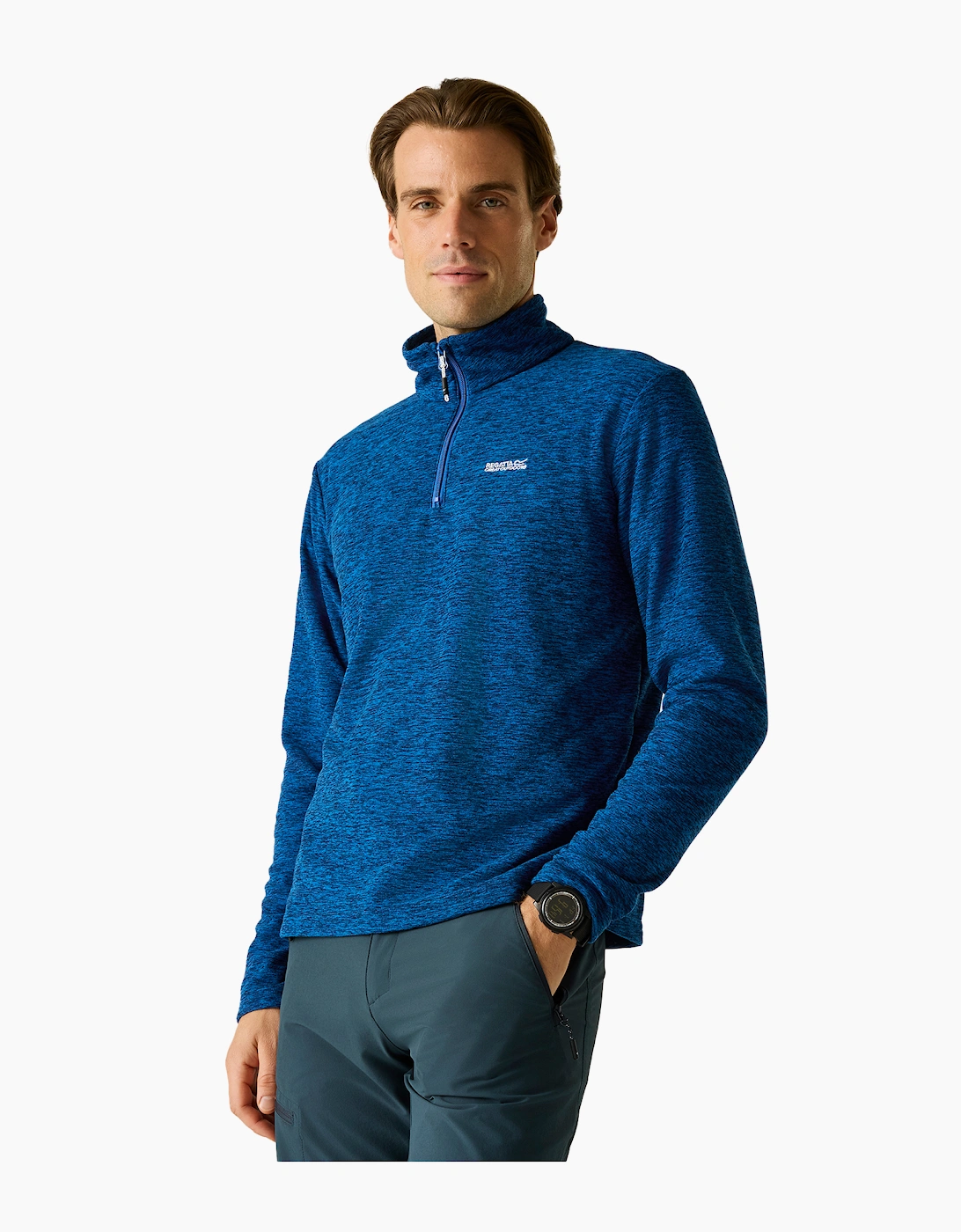 Mens Thompson Marl Half Zip Fleece Jacket