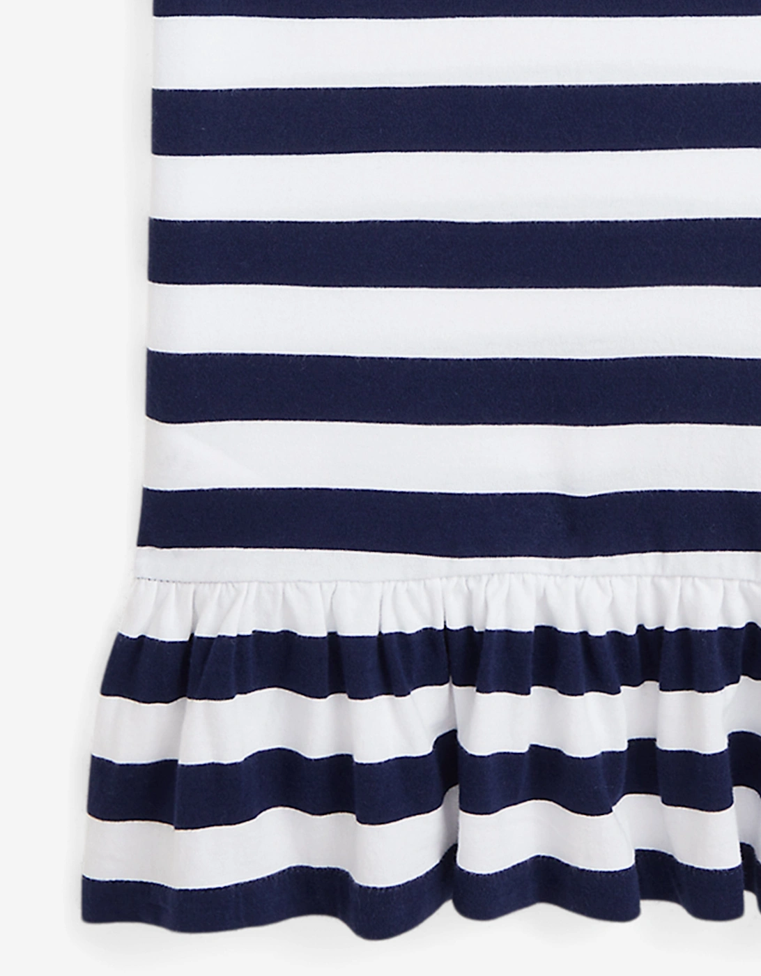 Girls Striped Polo Bear T-Shirt Dress in Navy