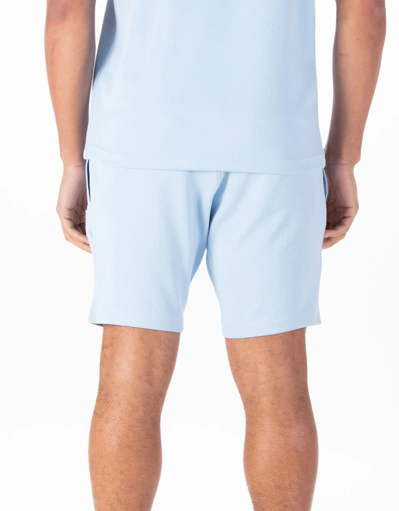 Phoenix Textured Shorts - Sky Blue