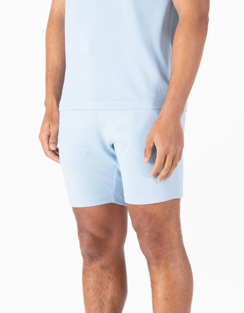 Phoenix Textured Shorts - Sky Blue