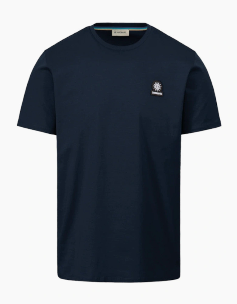 Mercerised Badge T-Shirt S1-26 Navy