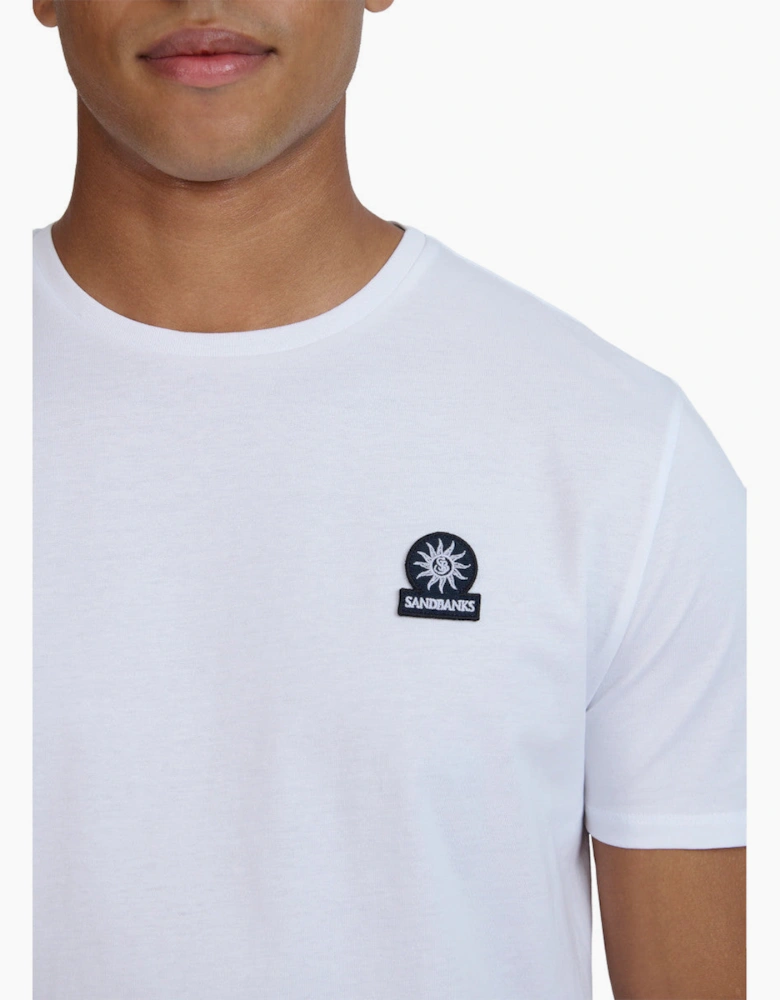 Mercerised Badge T-Shirt S1-26 White