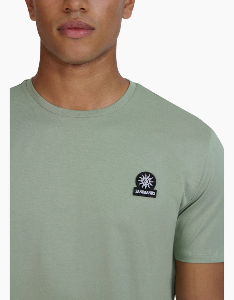 Mercerised Badge T-Shirt S1-26 Sage