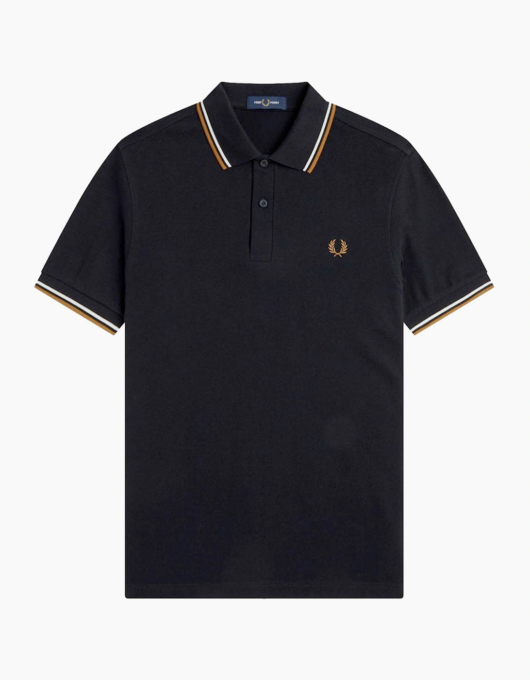 Fred Perry Men's Black Twin Tipped Polo Shirt  42 Extra Large