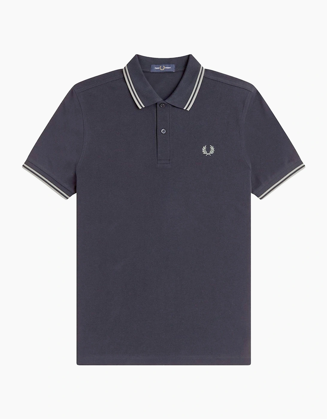 Fred Perry Men's Navy Twin Tipped Polo Shirt  38 Medium