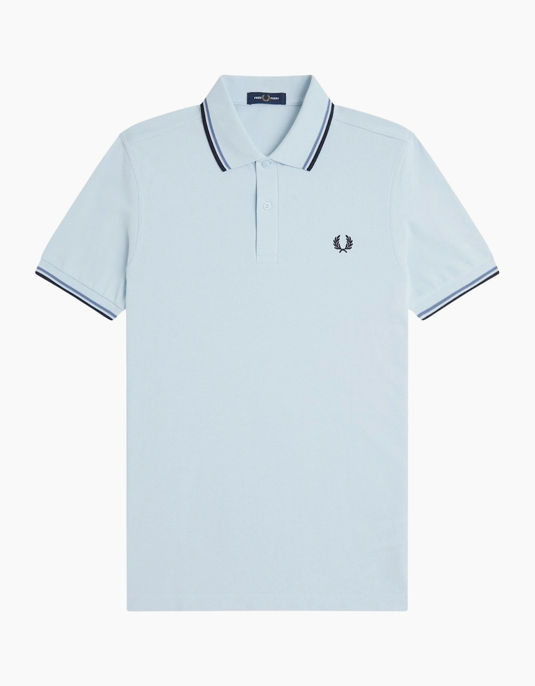 Fred Perry Men's Blue Twin Tipped Polo Shirt  38 Medium