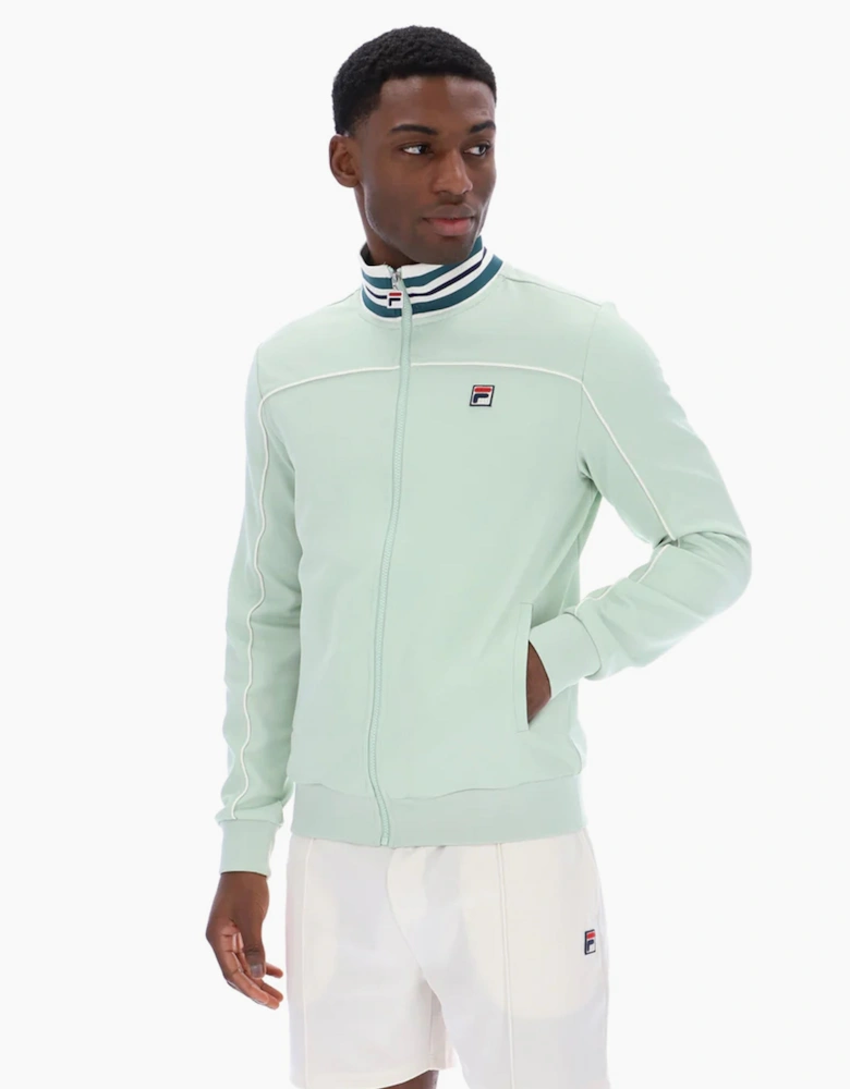Federico Tipped Neck Track Top Jacket Surf Spray