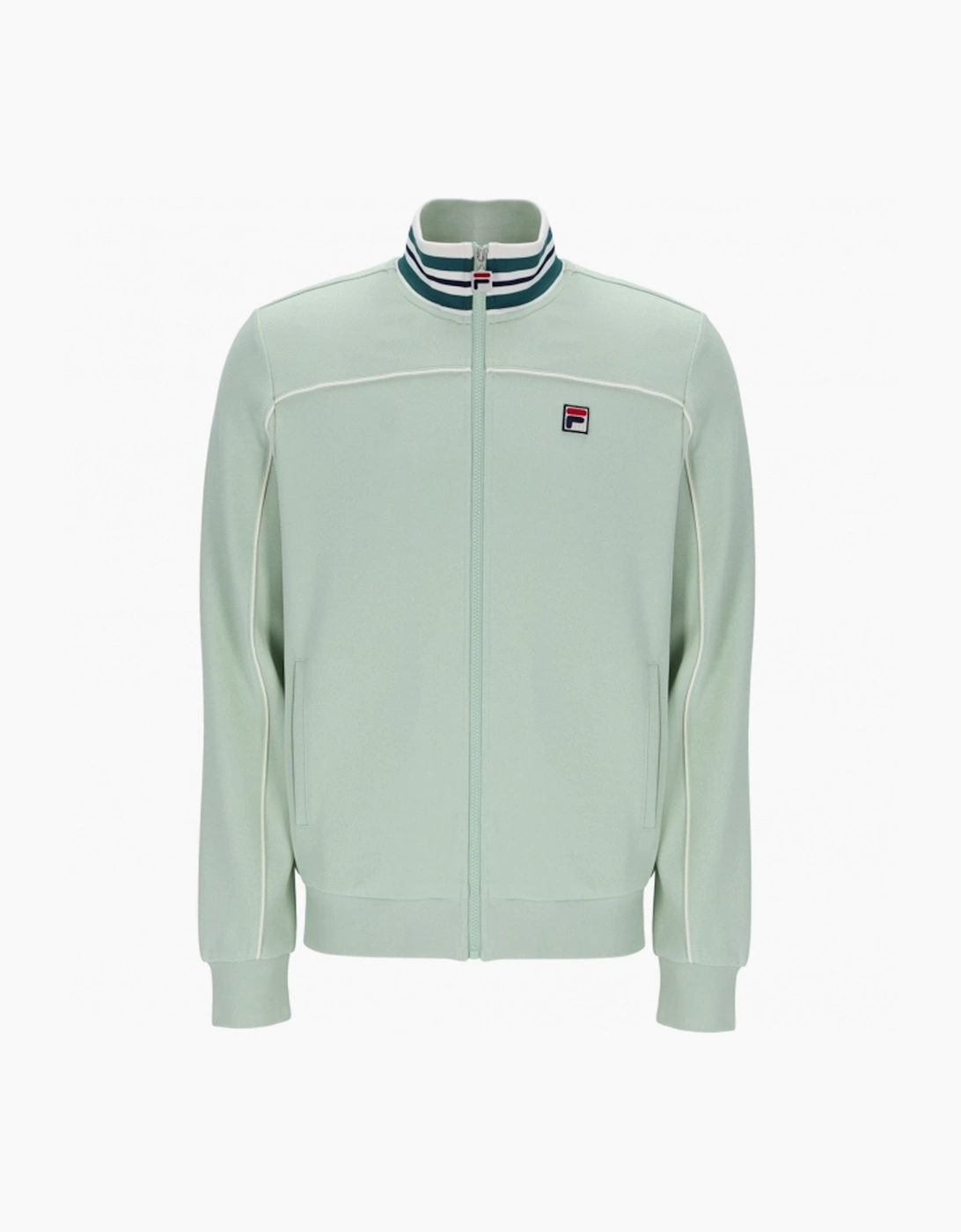 Federico Tipped Neck Track Top Jacket Surf Spray, 4 of 3