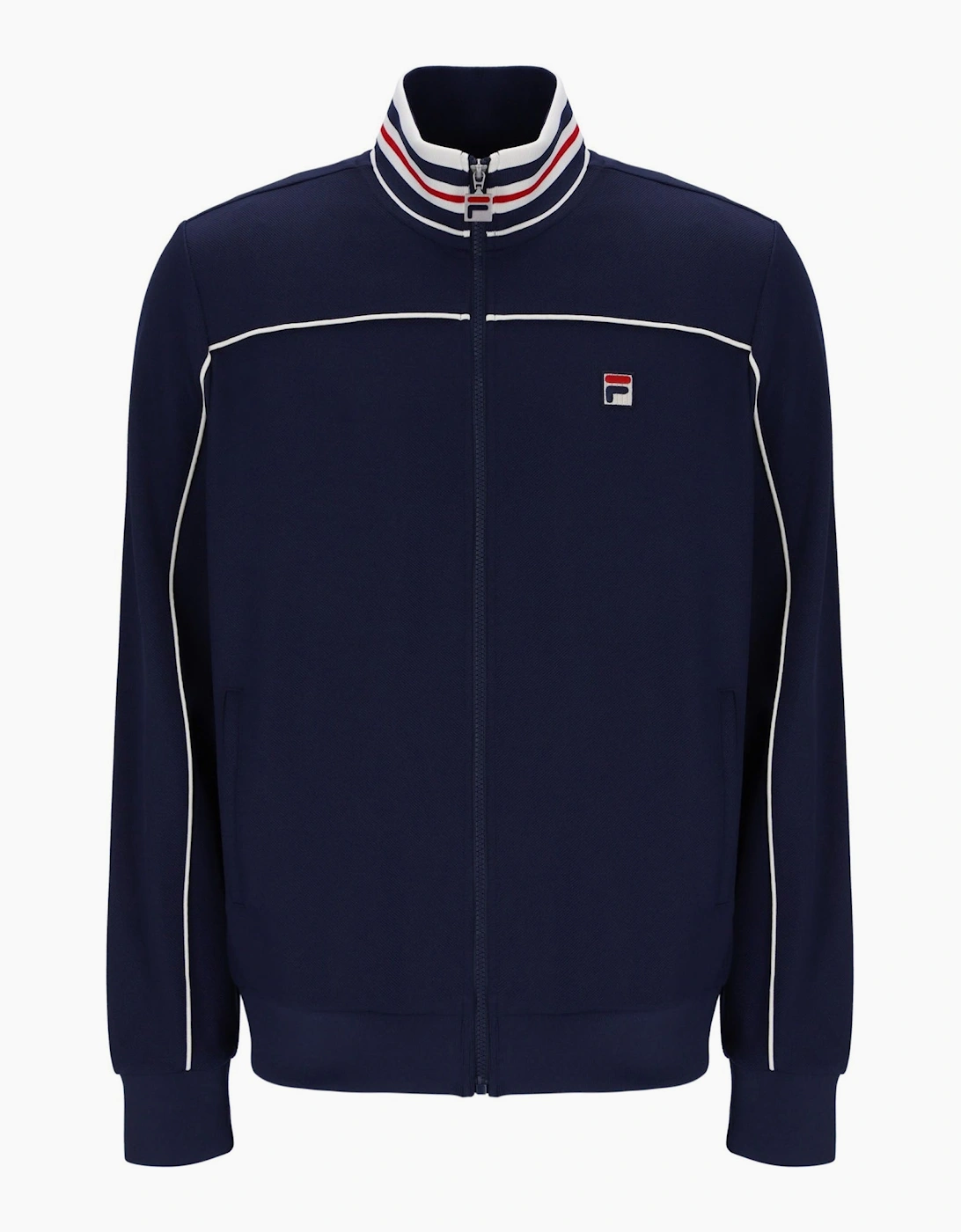 Federico Tipped Neck Track Top Jacket Navy, 4 of 3