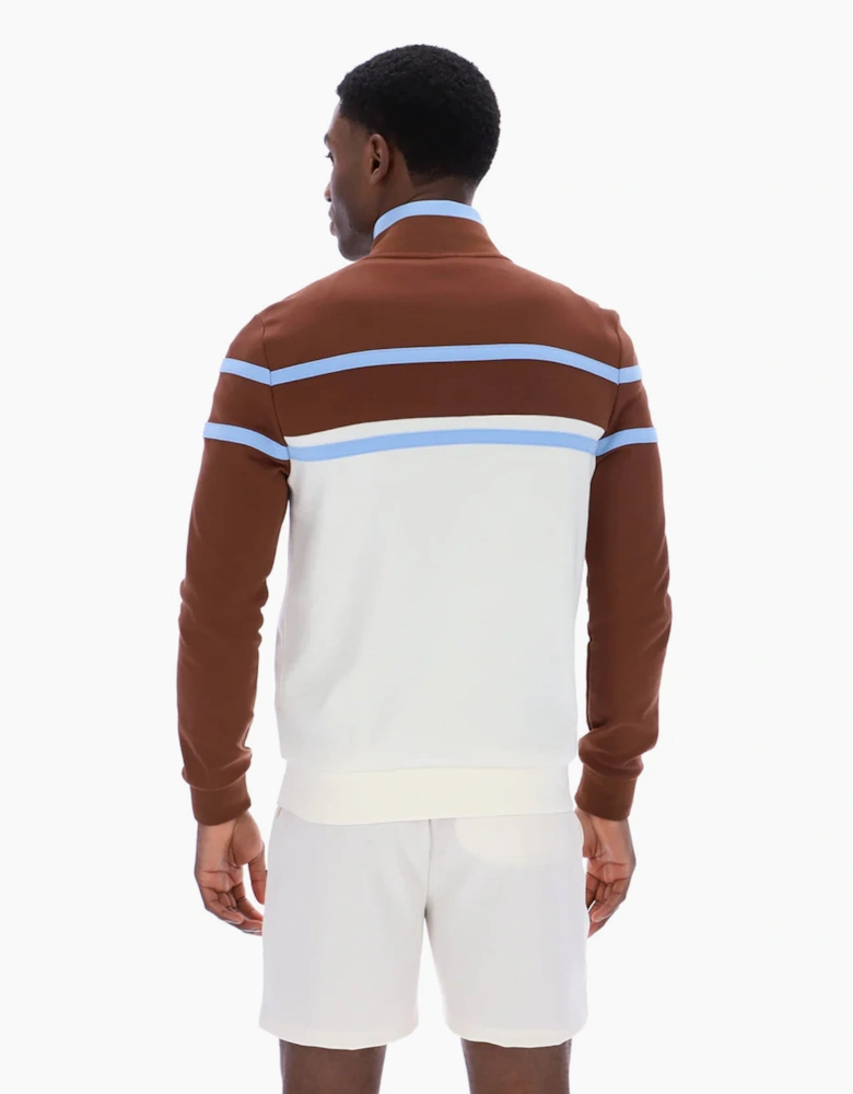 Giovanni Contrast Panels Track Top Jacket Gardenia/Cappucino/Frozen Fjord
