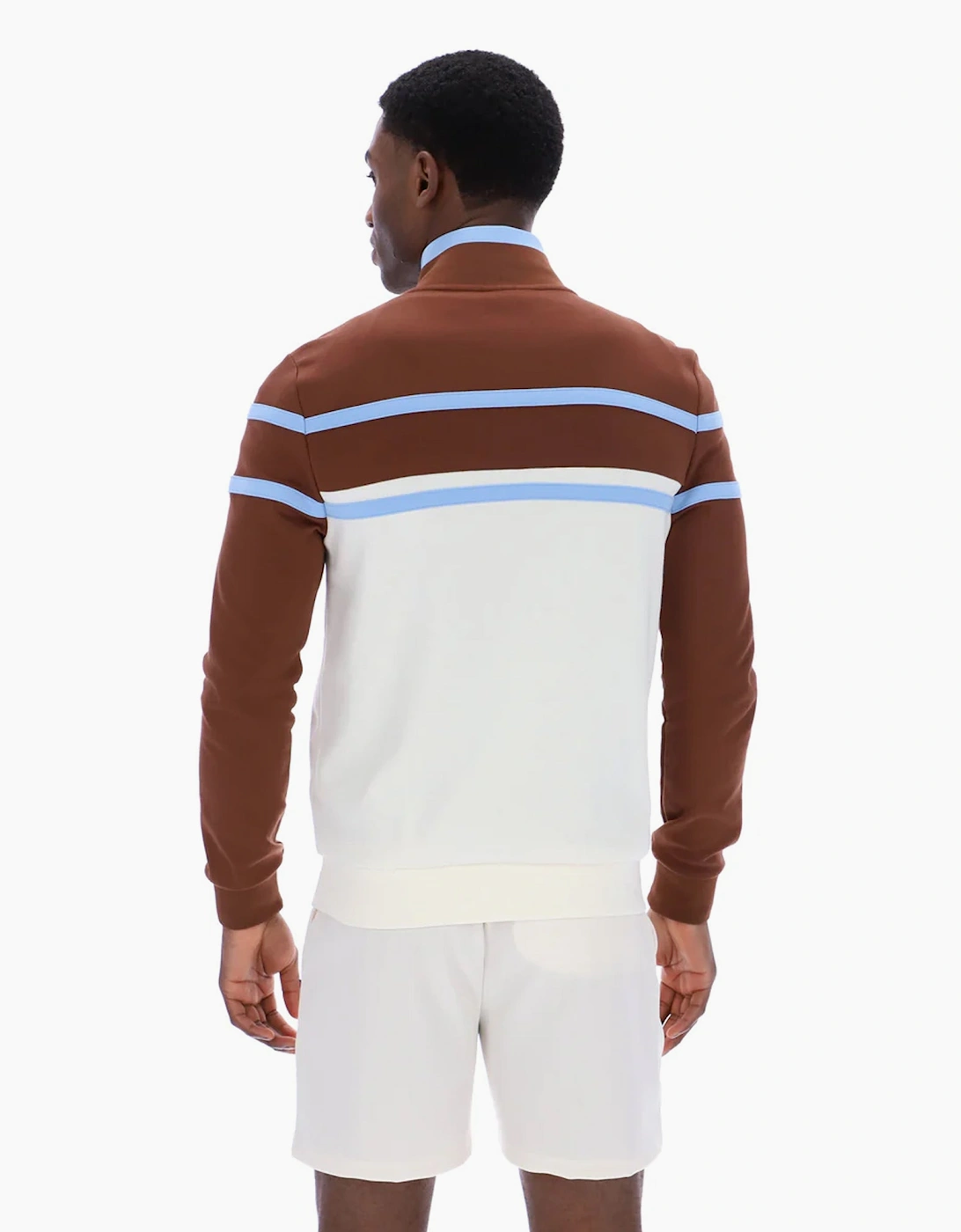 Giovanni Contrast Panels Track Top Jacket Gardenia/Cappucino/Frozen Fjord