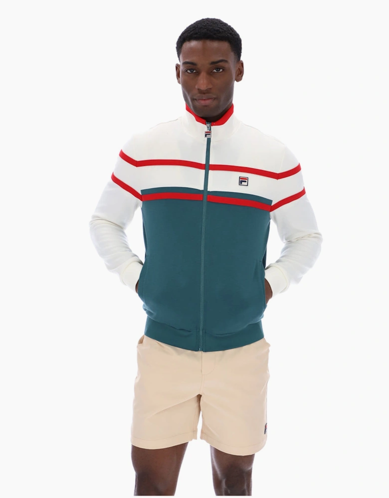 Giovanni Contrast Panels Track Top Jacket Mediterranea/Gardenia/Red