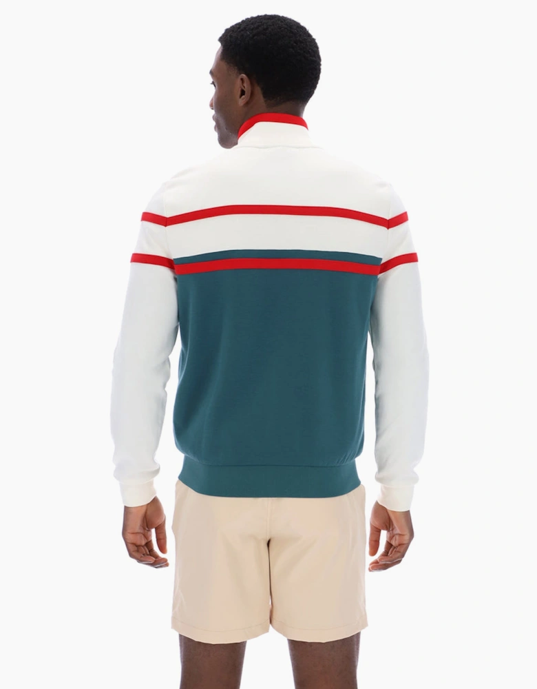 Giovanni Contrast Panels Track Top Jacket Mediterranea/Gardenia/Red