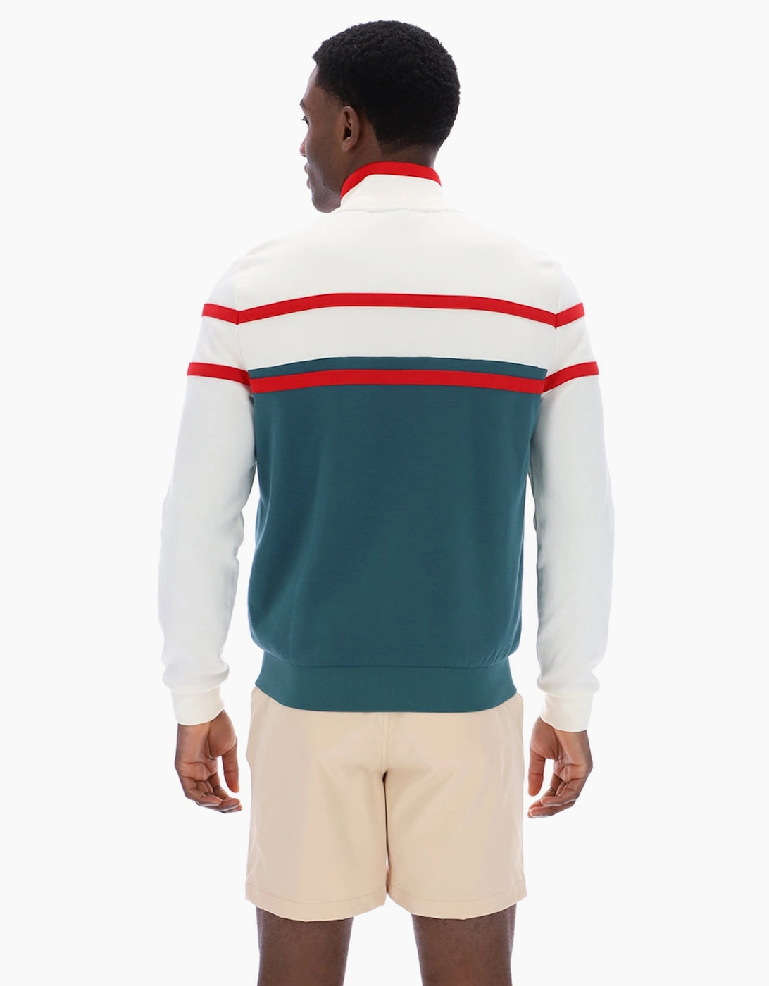 Giovanni Contrast Panels Track Top Jacket Mediterranea/Gardenia/Red