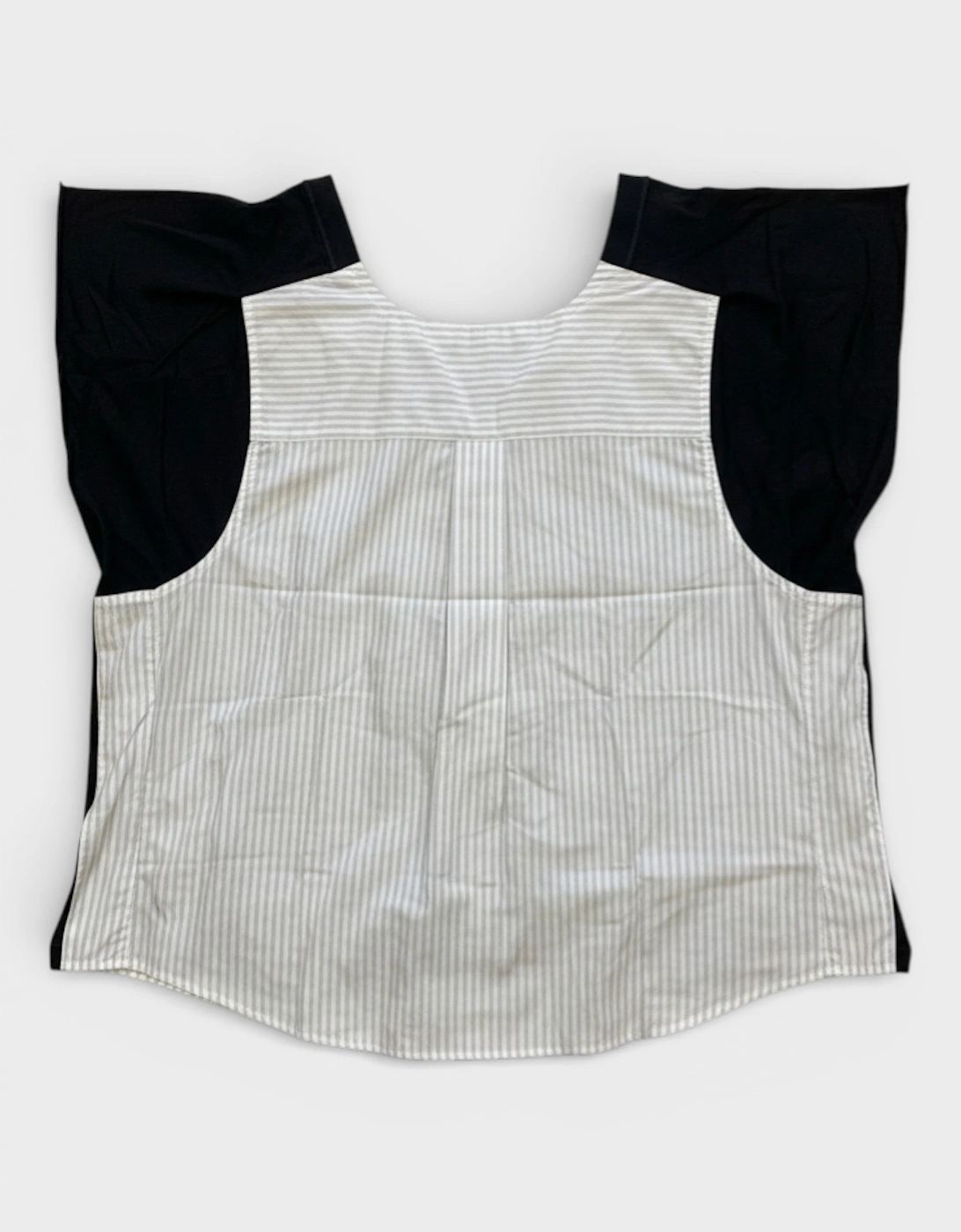 MM6 Sleeveless Cotton Pullover Stripes Shirt Black