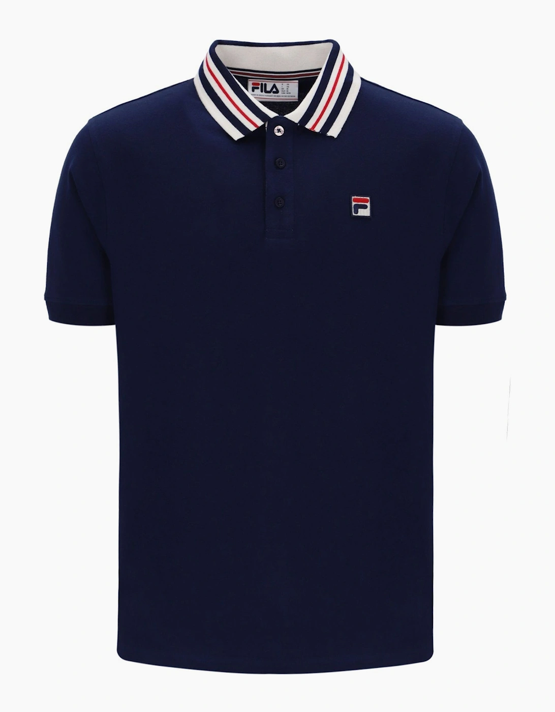 Achille Heritage Contrast Collar Basic Polo Shirt Navy, 4 of 3