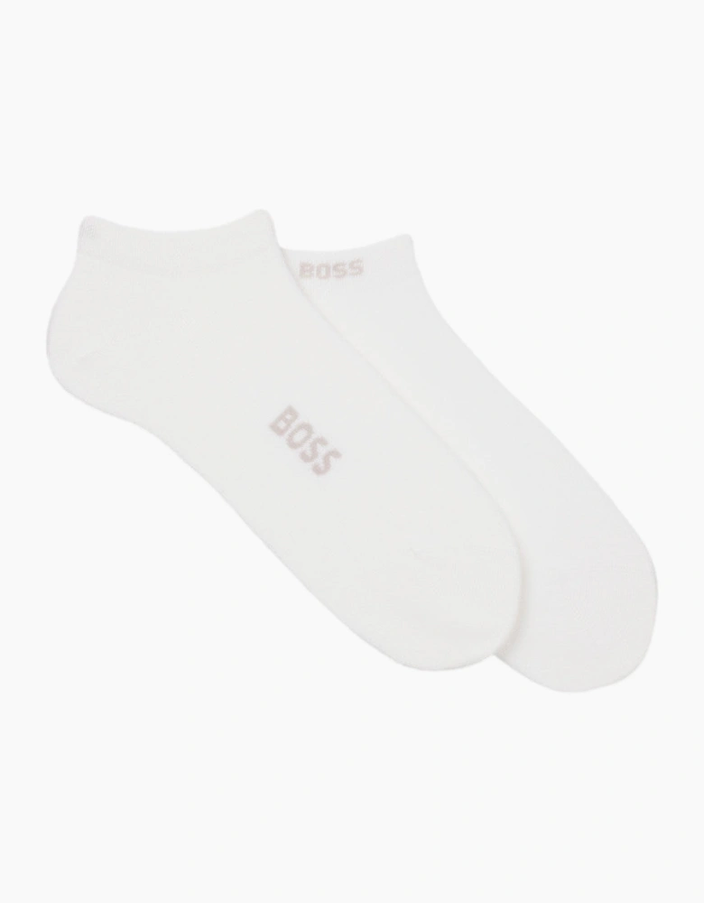 BOSS Black 2P AS Logo Bamboo Socks 100 White