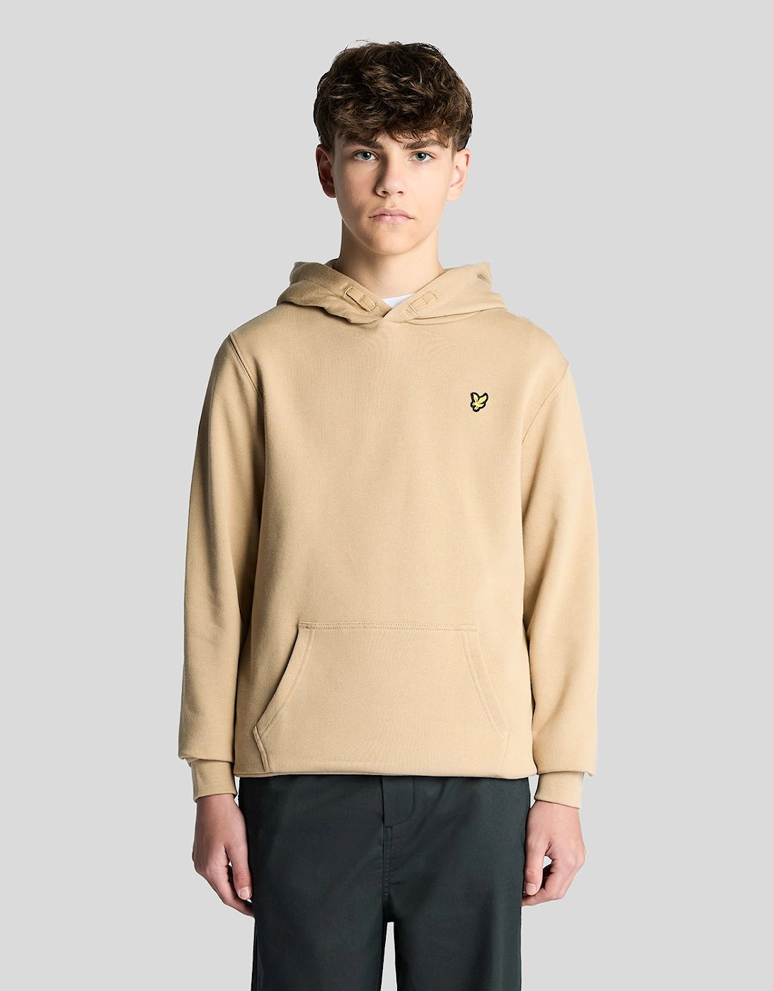 Lyle And Scott Boys Tan 'S Loopback Cotton Hoodie - Size: 10 Years/11 Years Kids