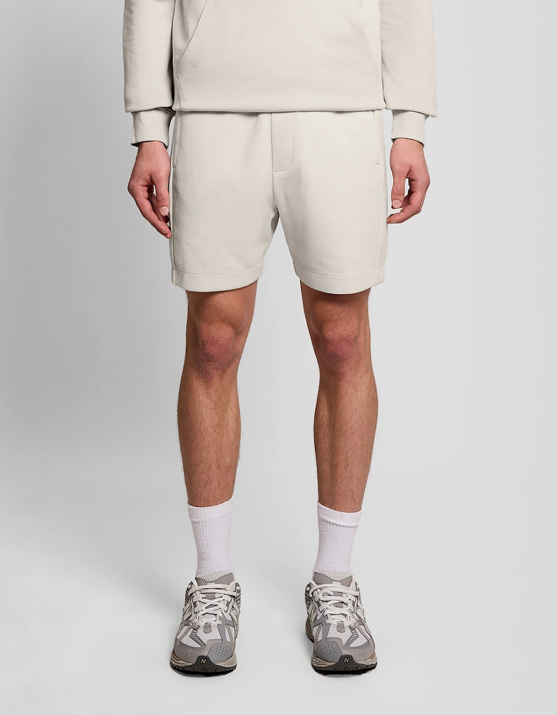 Cotton Blend Track Sweat Shorts