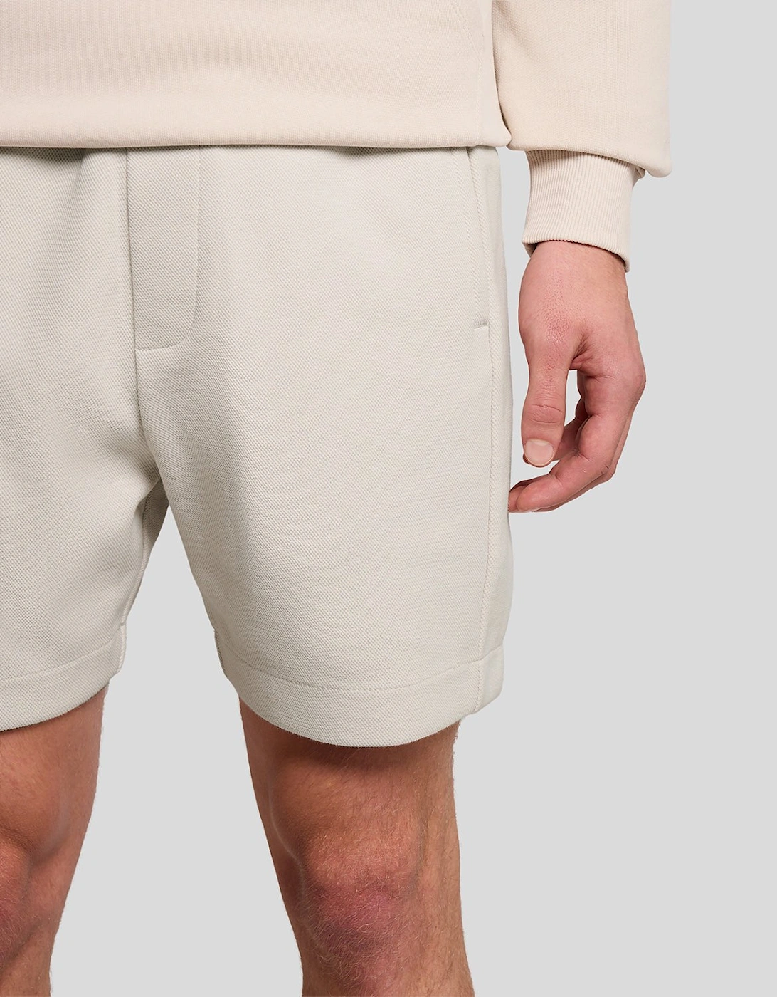 Cotton Blend Track Sweat Shorts