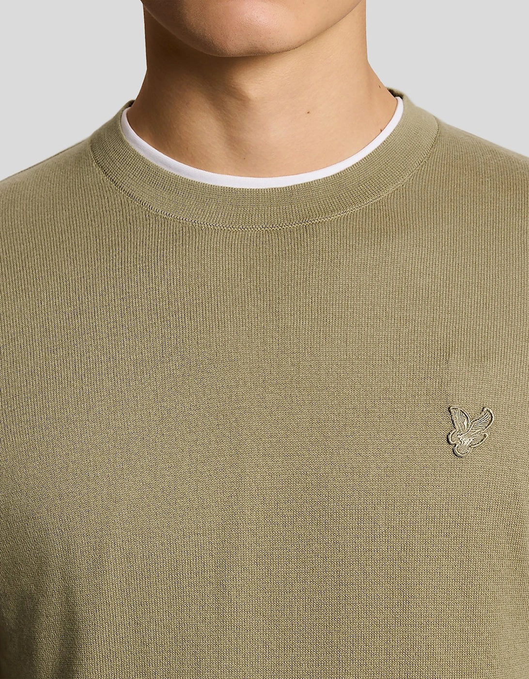 Superfine Cotton Crew Neck Jumper