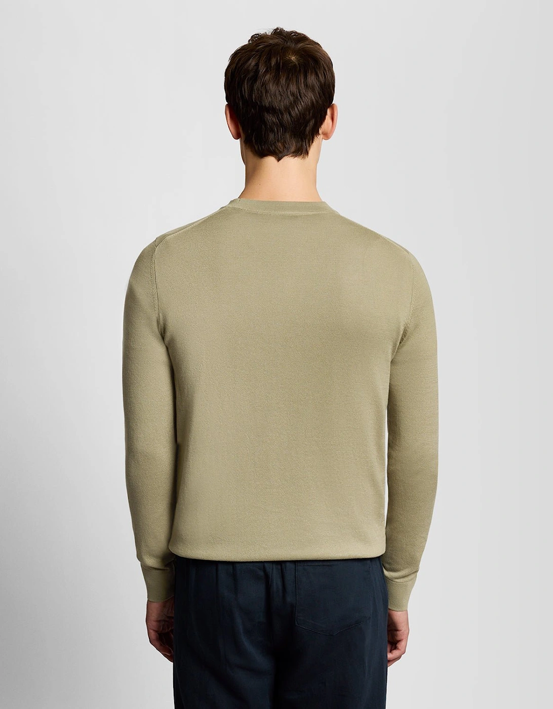 Superfine Cotton Crew Neck Jumper