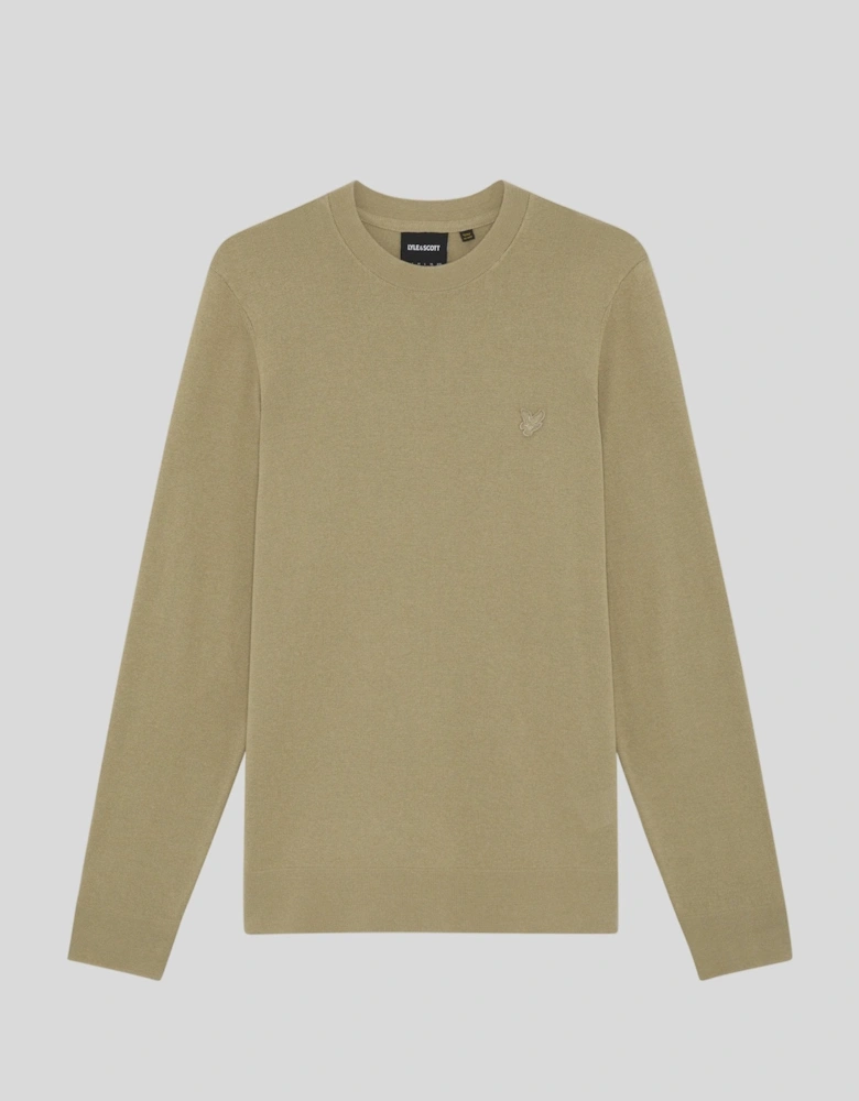 Superfine Cotton Crew Neck Jumper