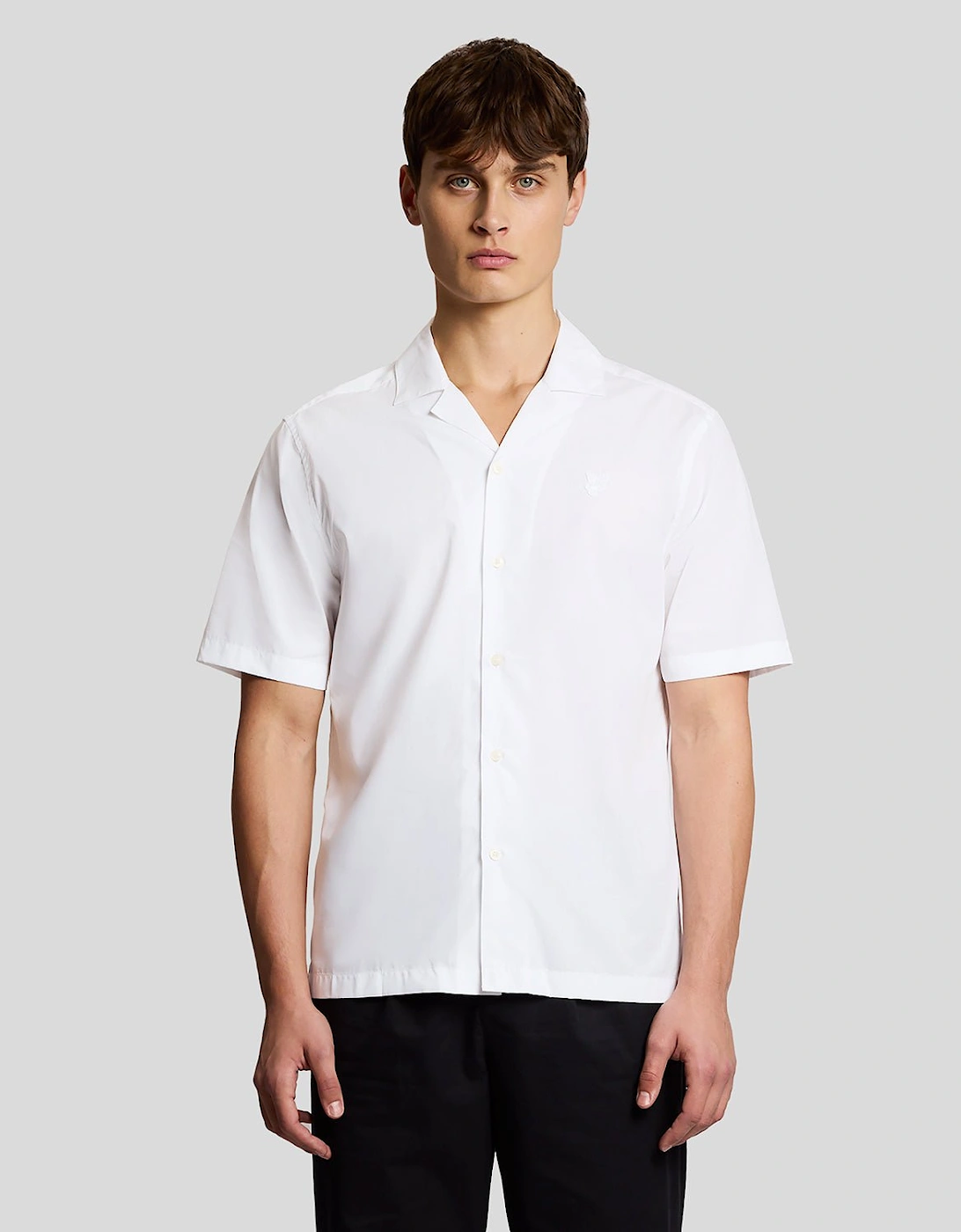 Lyle And Scott Men's White Revere Collar Poplin Shirt  38/Regular M