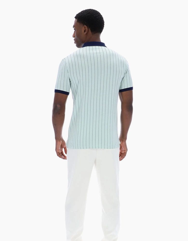 BB1 Classic Striped Polo Shirt Surf Spray/Navy/White